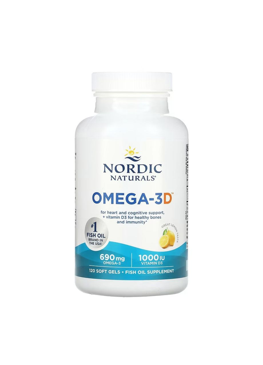 Omega-3D - 120 softgels Nordic Naturals (369399552)