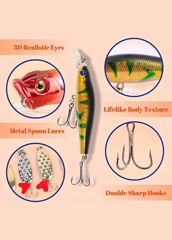 Адвент-календарь для рыбалки 24в1 Fishing Tackle (H051244) No Brand (349843887)