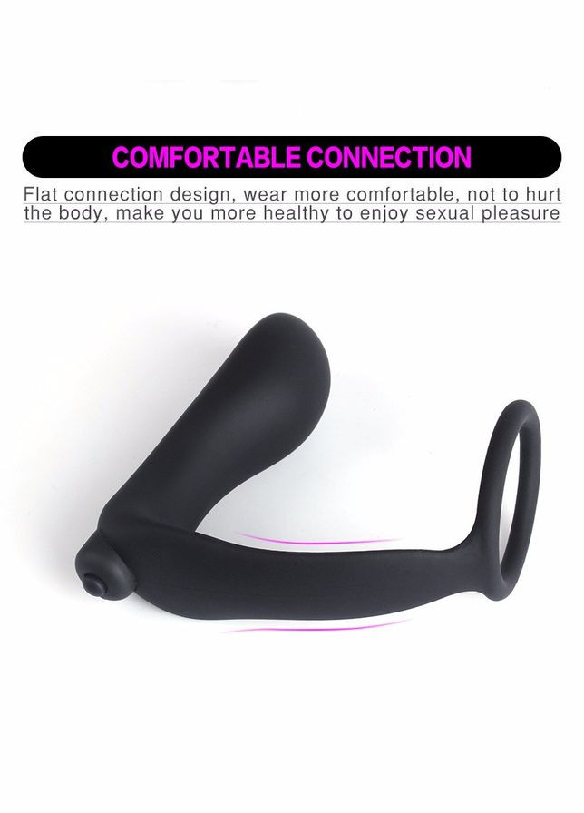 Массажер простаты с кольцом -3 с вибрацией Roger (303885510)