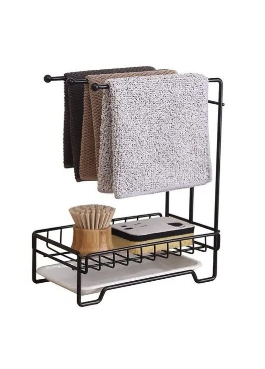 Тримач на мийку для кухні та ванної Органайзер для губок і ганчірок Підставка для кухонного приладдя Ababila (296925475)