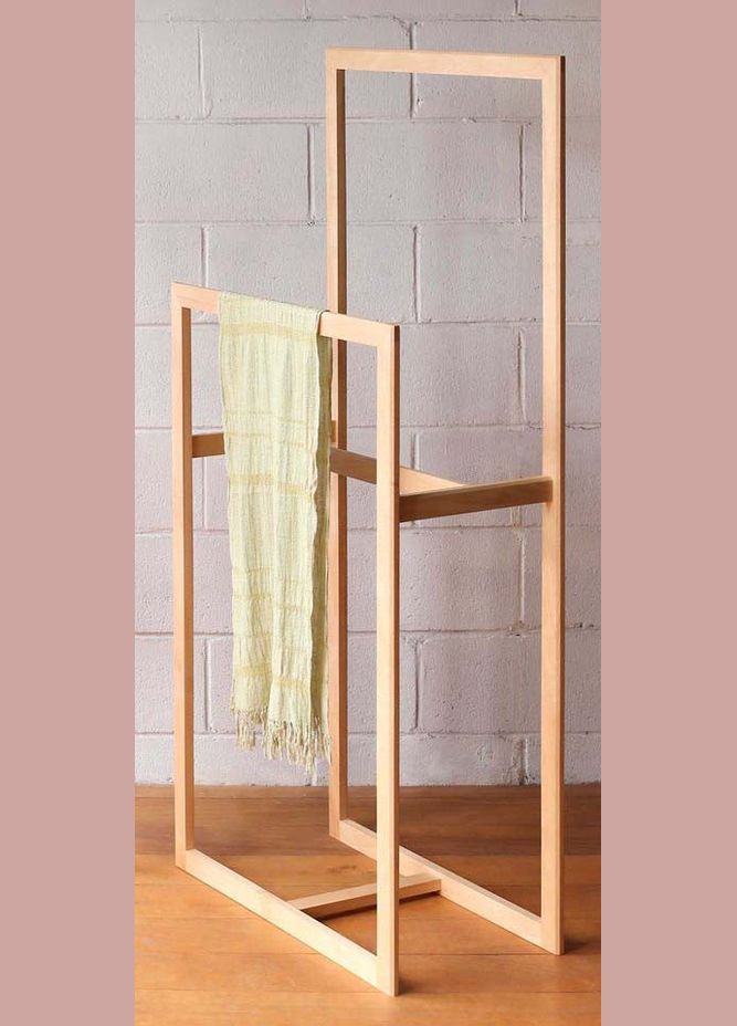 Стійка-вішалка підлогова з дерева Квінтара бланже (СШВ-002601) No Brand (328209015)