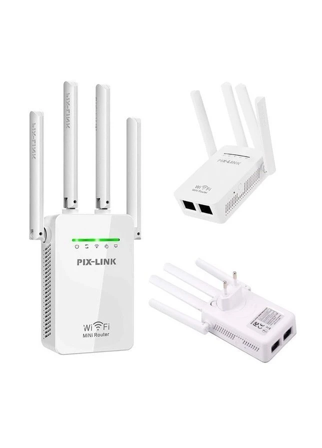 Репитер усилитель WiFi сигнала с 4 встроенными антеннами PixLink до 300мб/с No Brand - (362376140)