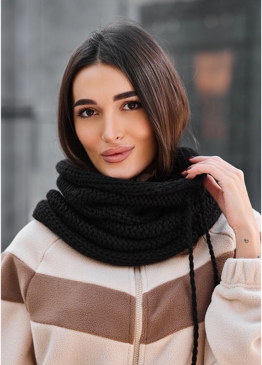 Шарф Женский Стаф Классический Аксессуар 10 Black Seli Staff (393502898)