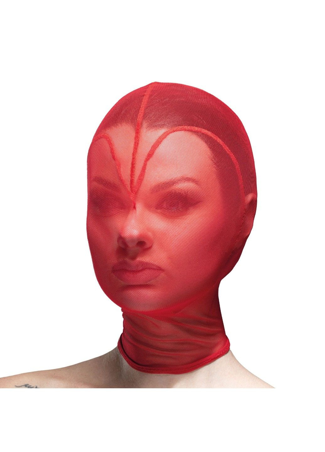 Маска серце сітка із повністю закритим обличчям - Hearts Mask Red/Red Feral Feelings (345708655)
