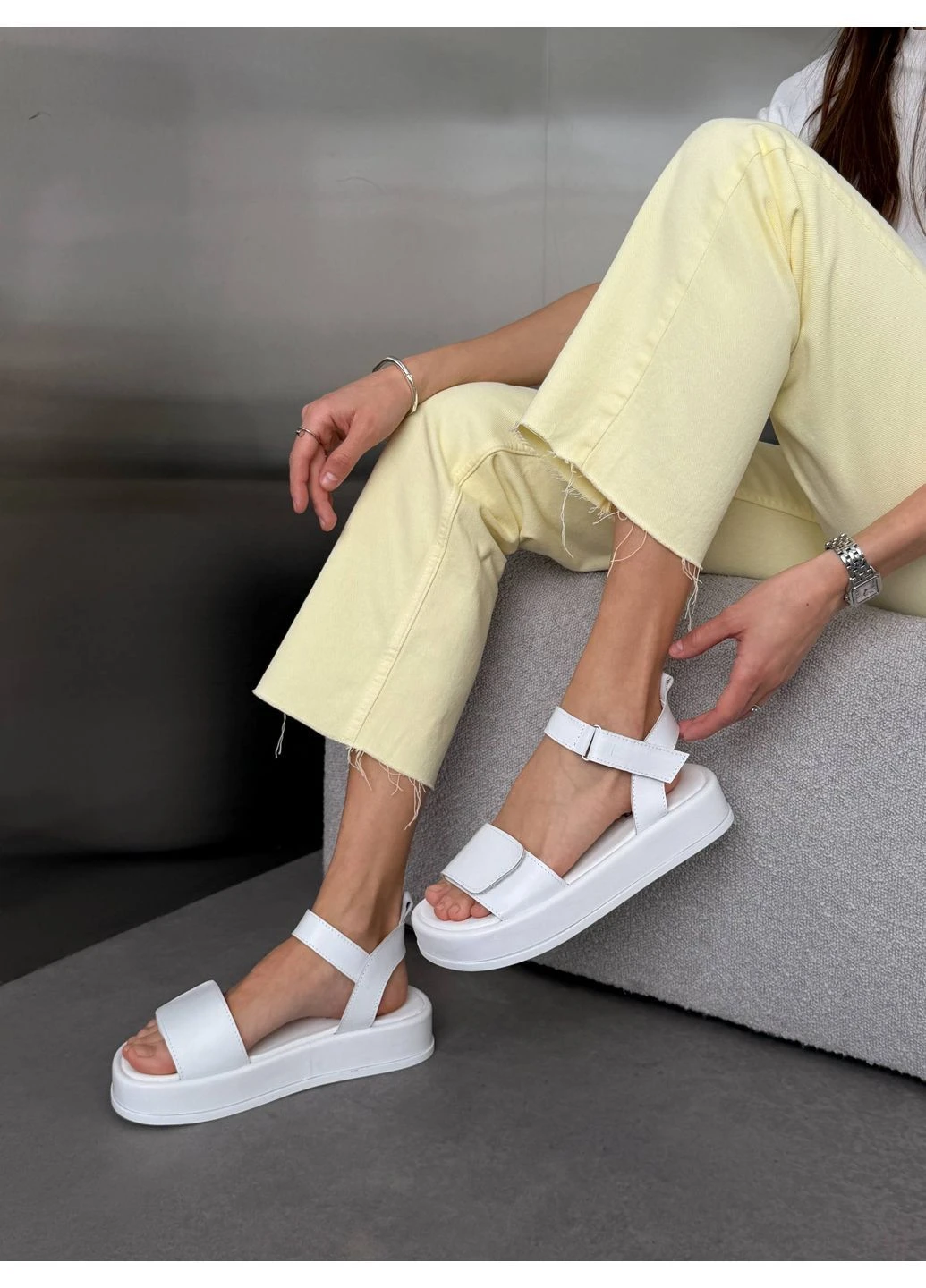 Шкіряні босоніжки No Brand (391836467)