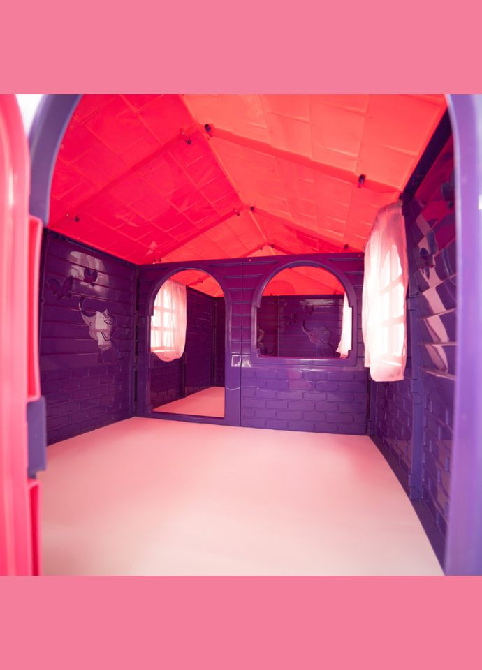 Дитячий ігровий Будиночок зі шторками 02550/20 пластиковий Doloni (335076883)