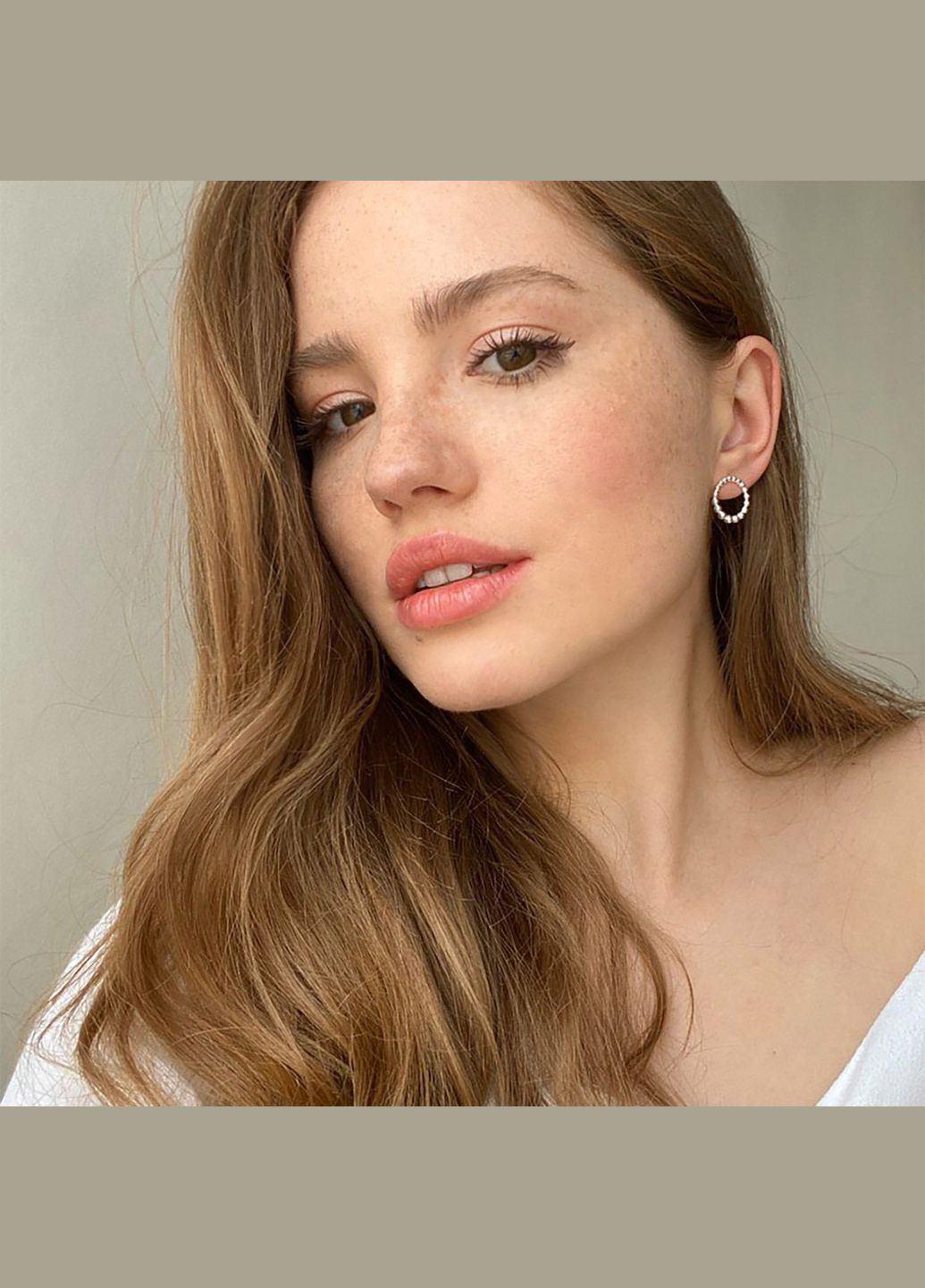 Серебряные серьги - пусеты Легкость 122746 Oniks (264025232)