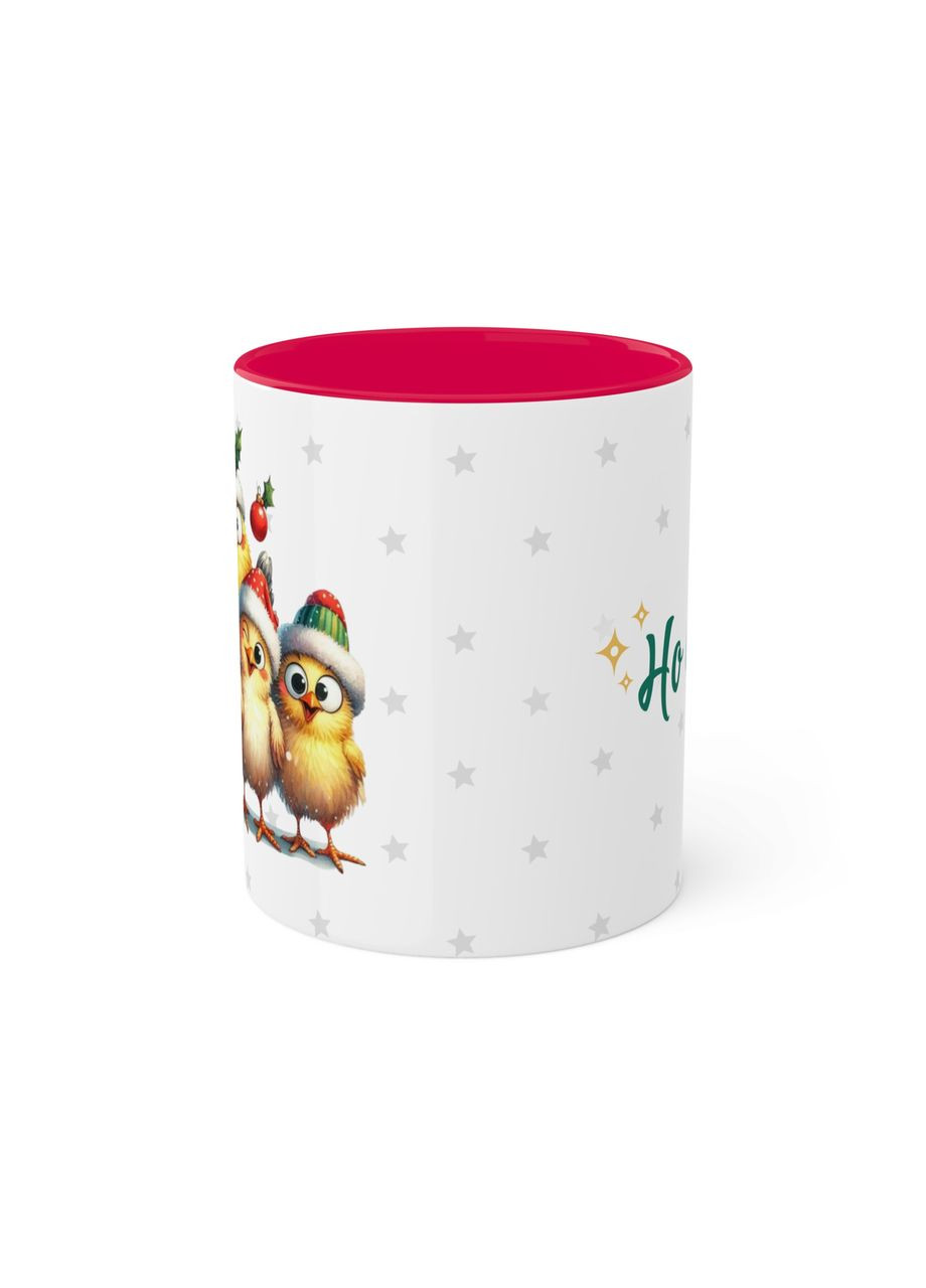 Чашка с принтом "Рождественские цыплятки" No Brand (368671444)