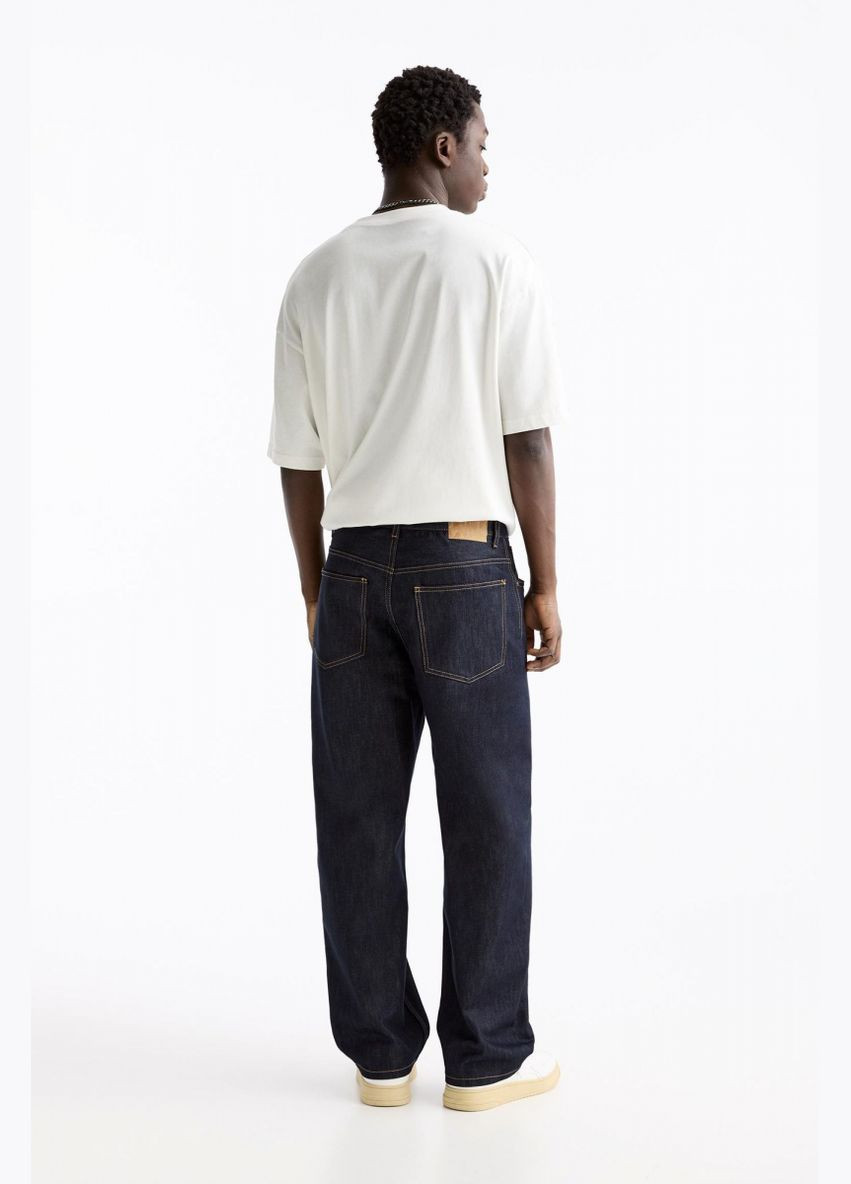 Синие летние джинси багі вільного крою 3684539 RINSE Pull & Bear