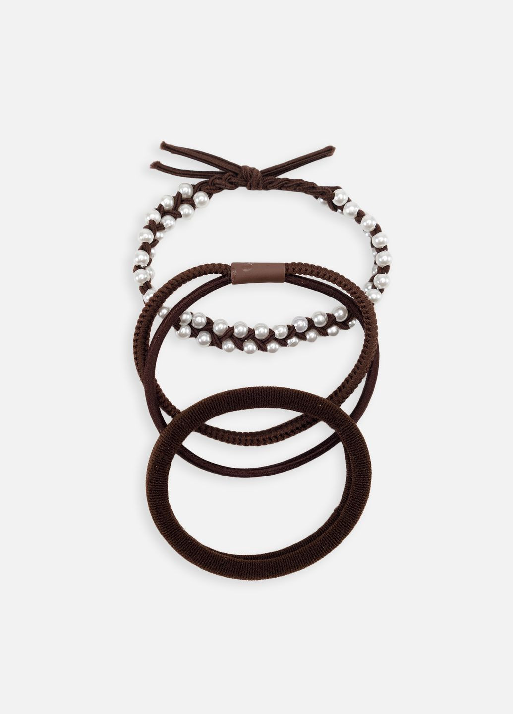 Набір резинок для волосся, жіночі колір темно-коричневий CB-00267095 Yuki (323142702)