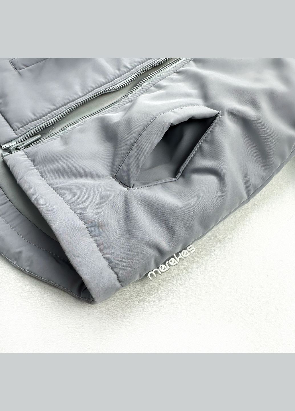 Серая демисезонная куртка на слимтексе однотон демисезонный 1-jac-ny-sl-dh-3-1-05242 Marakas