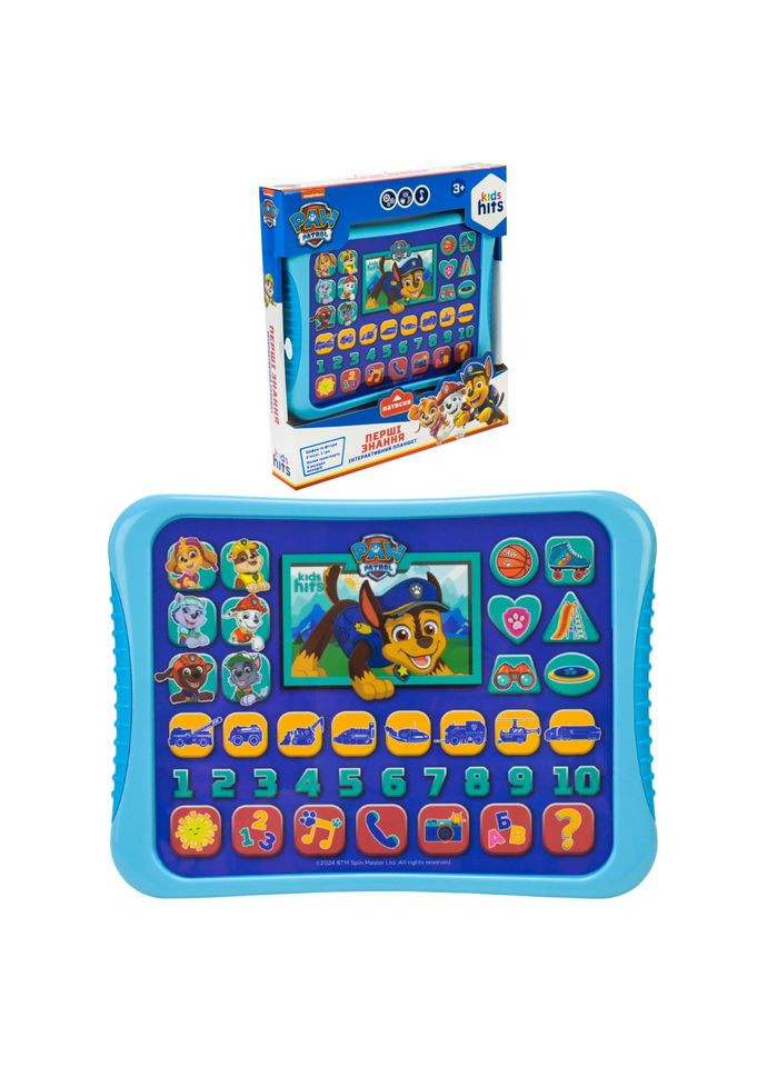 Дитячий розвиваючий планшет "Перші знання Paw Patrol" KH01/013L Kids Hits (364847809)