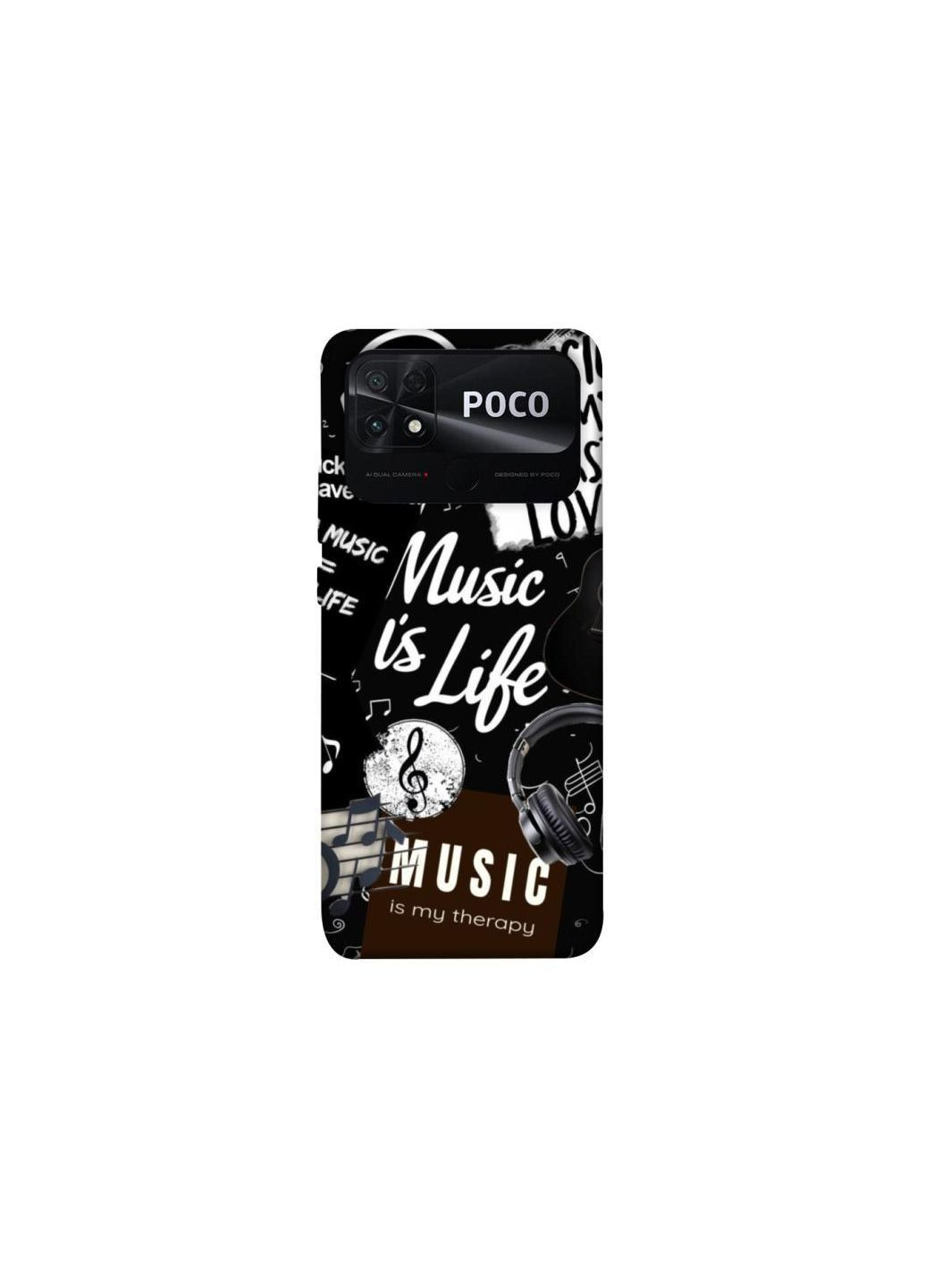 Чохол на Xiaomi Poco C40 Music is Life Frontalka (363895263)