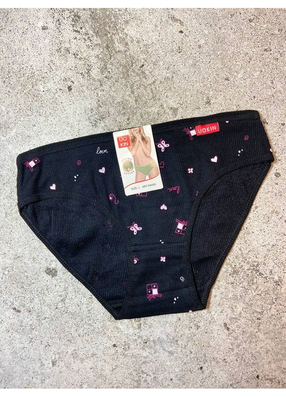 Набір жіночих трусів «Неділька» — 10 шт з принтами UOKIN Сліп (370368940)