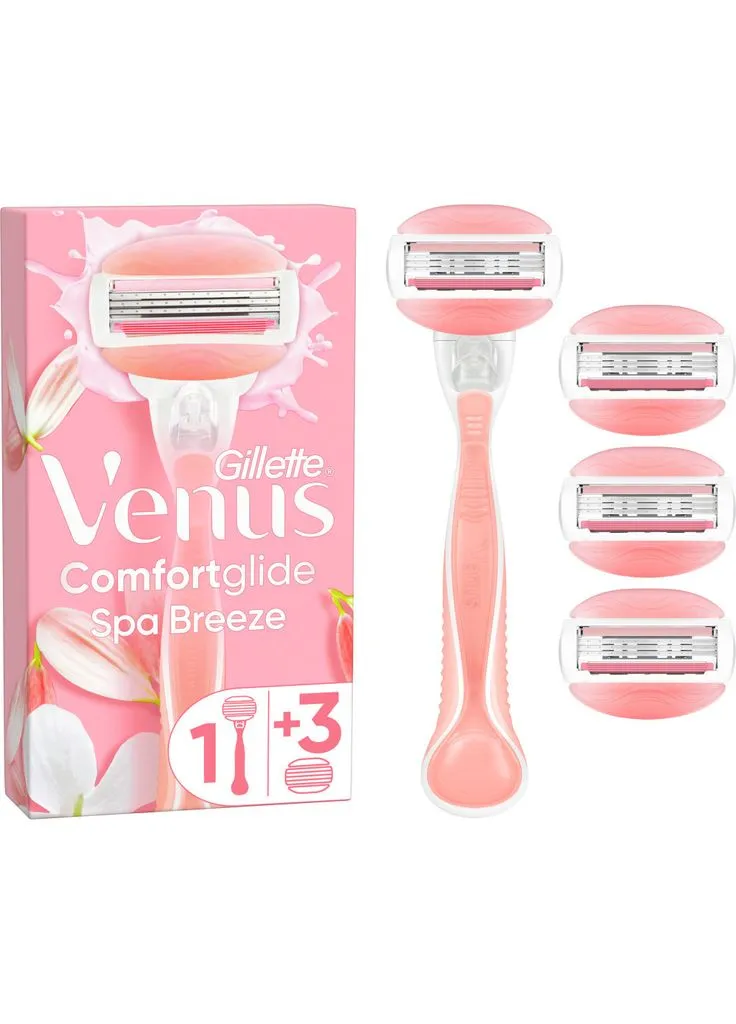 Бритва Venus Comfortglide Spa Breeze с 4 сменными картриджами (7702018469727) Gillette (390418885)