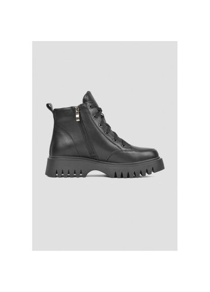 Зимние кожаные черные ботинки на овчине зима черные р. (astra50ch) Vm-Villomi