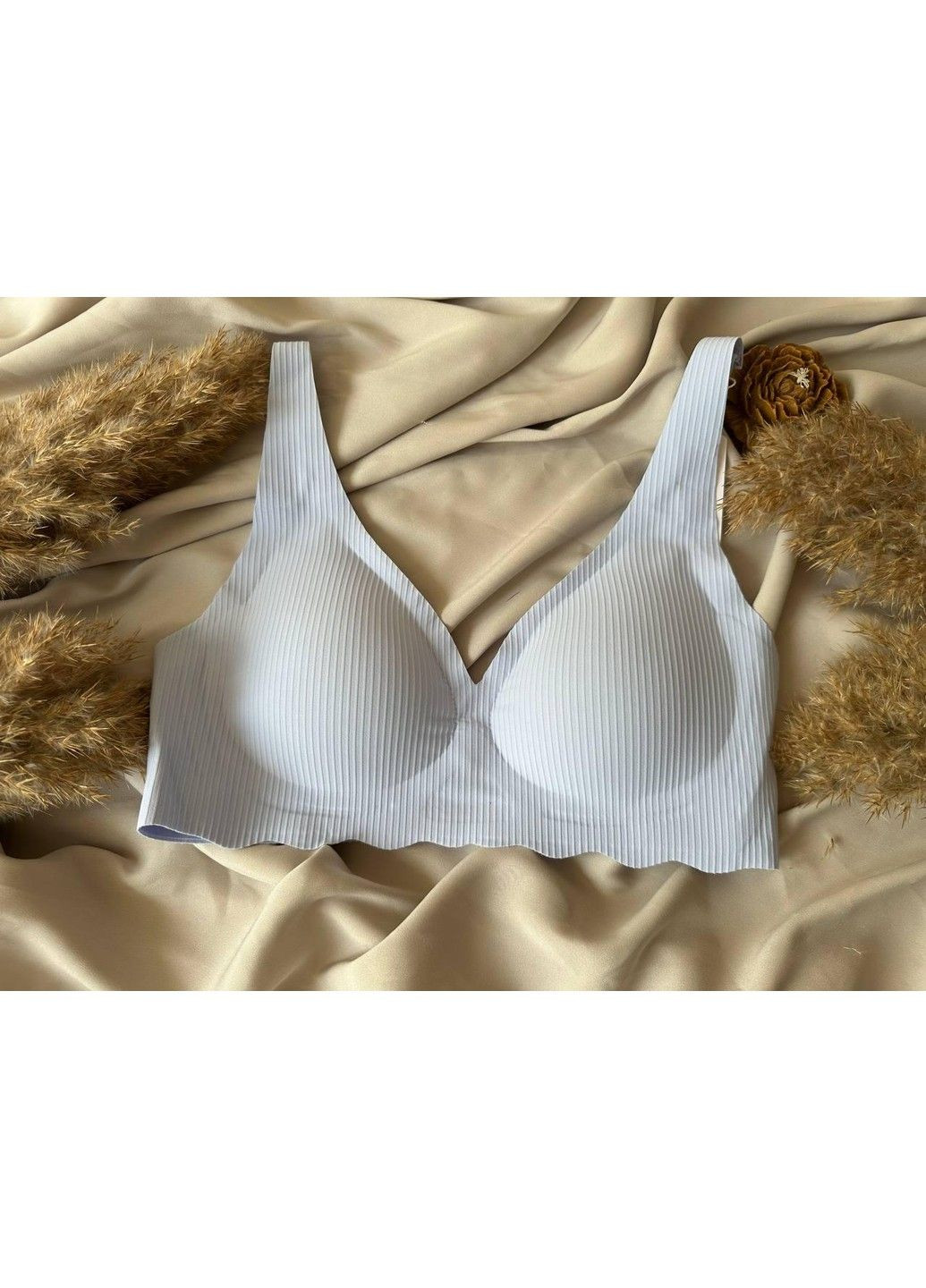 Повседневный топ-бюстгальтер в рубчик с застежкой Beisdanna (335053870)