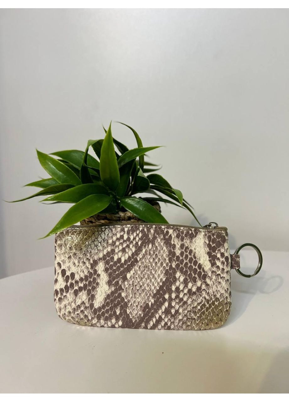 Ключниця жіноча натуральна шкіра рептилія, лазерна обробка, два кільця (10064) Desisan (368150503)