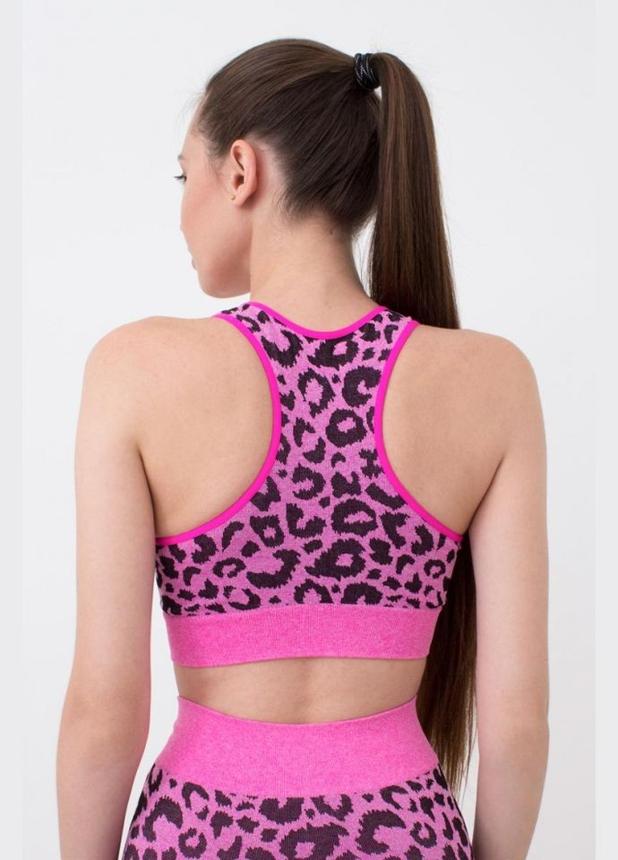 Топ женский бесшовный на широких бретелях с принтом Giulia TOP ANIMAL MELANGE 03 (316683681)