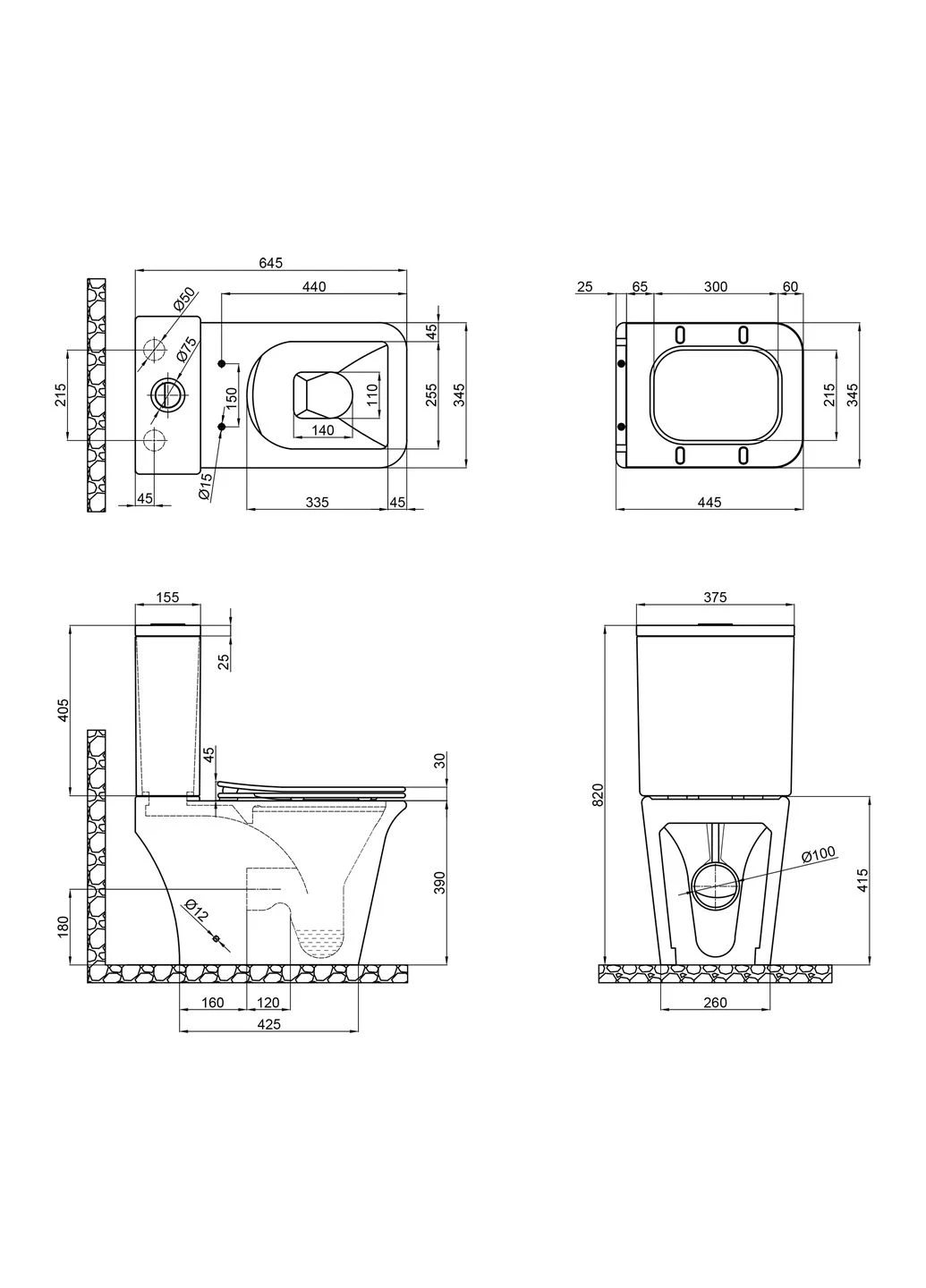 Унитаз-компакт Kalao безободковый с сиденьем Soft-close Qtap QT08221213AW (341326516)