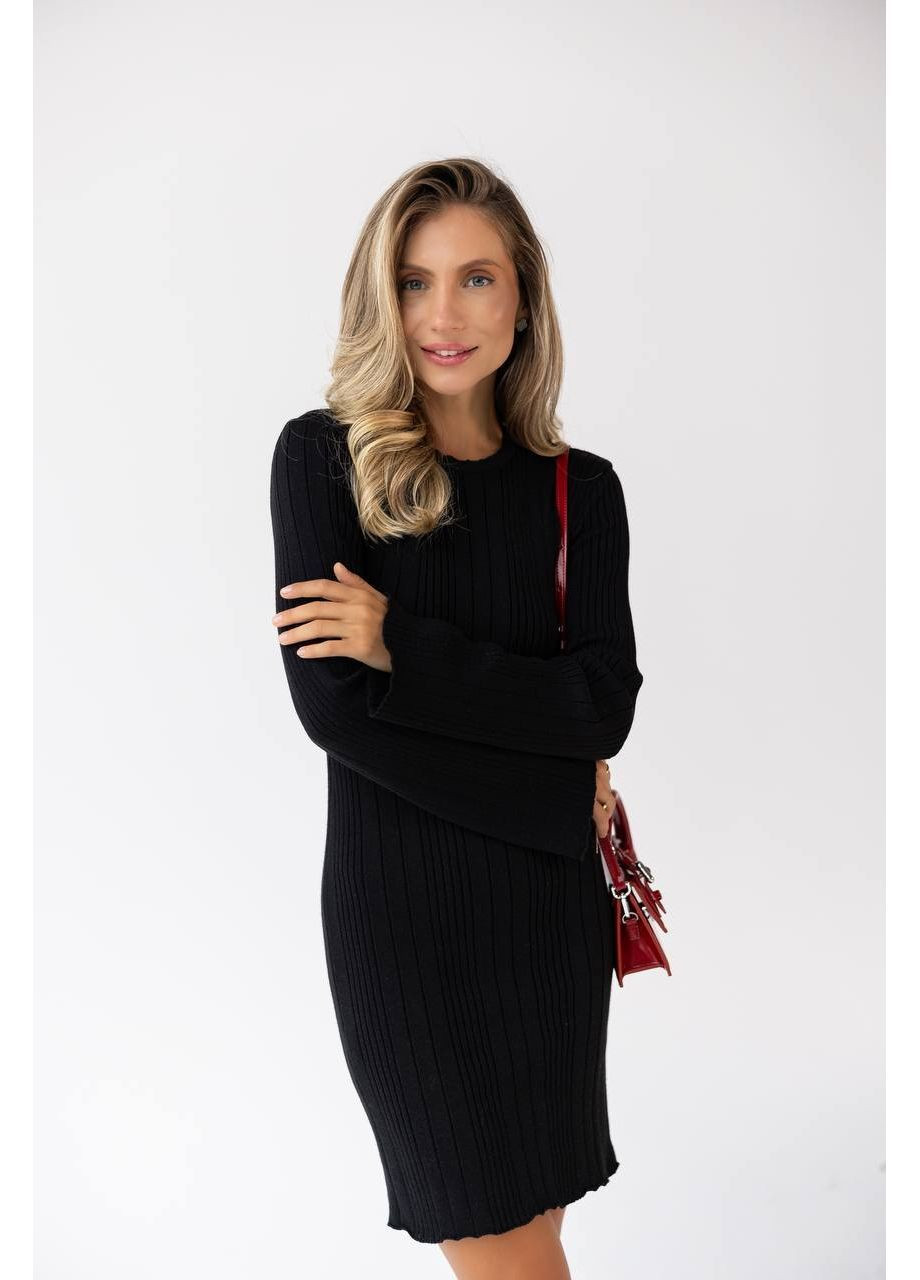 Чорна повсякденний сукня жіноча KaraMix однотонна