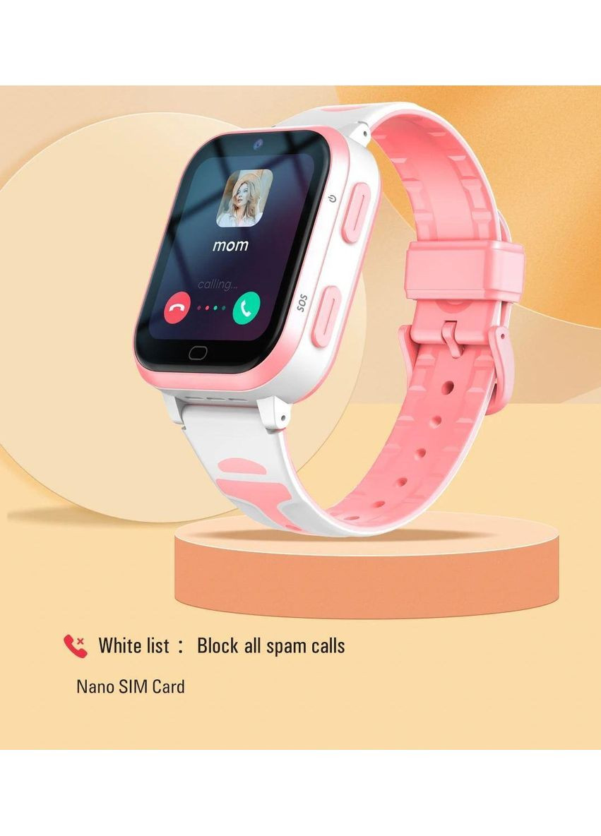 Дитячий смарт годинник D5 з SIM картою, GPS, прослуховуванням, відеодзвінком 4G Операційна система Android OS Lemfo (349824286)
