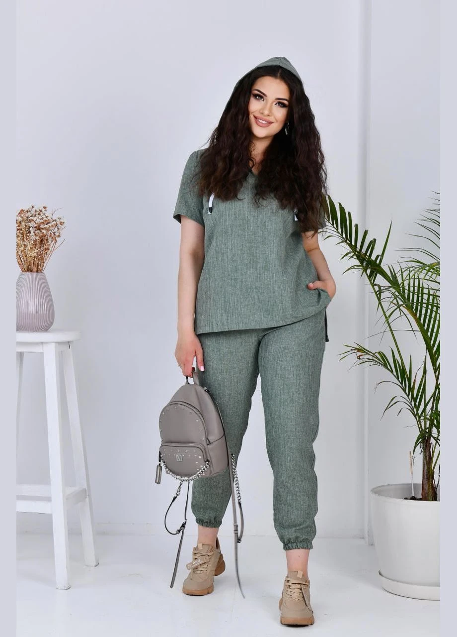 Жіночий лляний костюм New Trend (304645886)