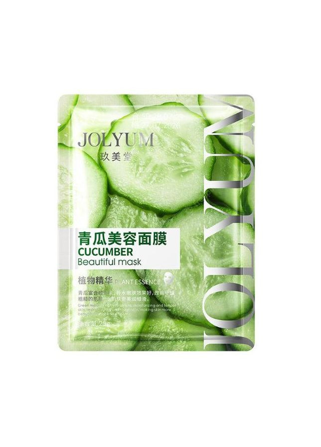 Тканинна маска з екстрактом огірка Cucumber Beautiful Mask, 25 г Jolyum (324401349)