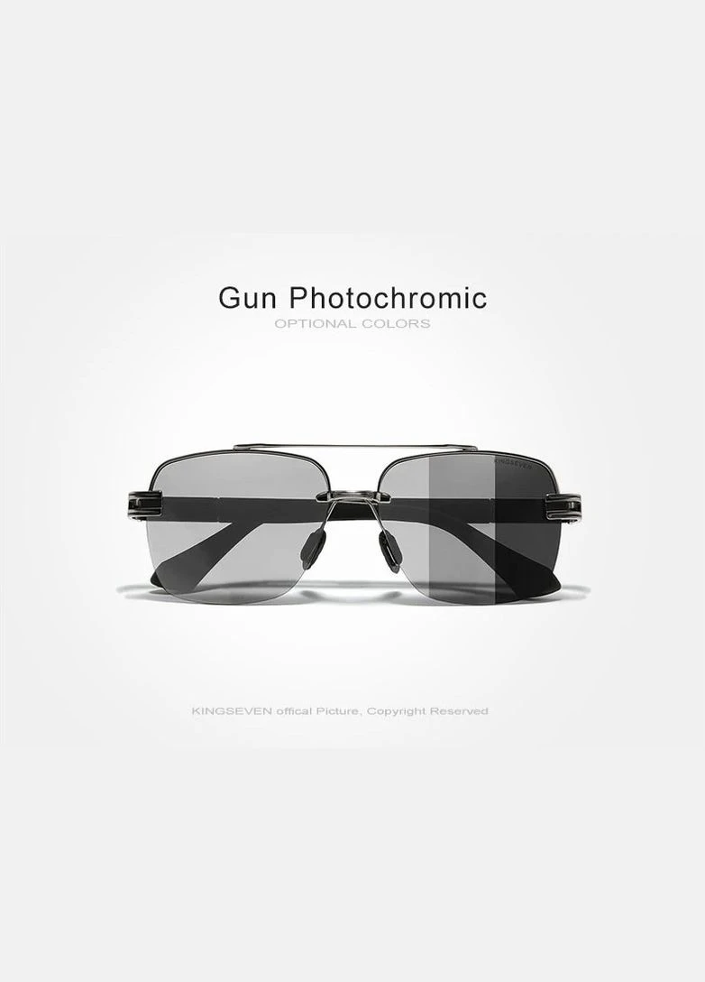 Фотохромные солнцезащитные очки для мужчин и женщин N7666 Gun Photochromic KINGSEVEN (303401663)