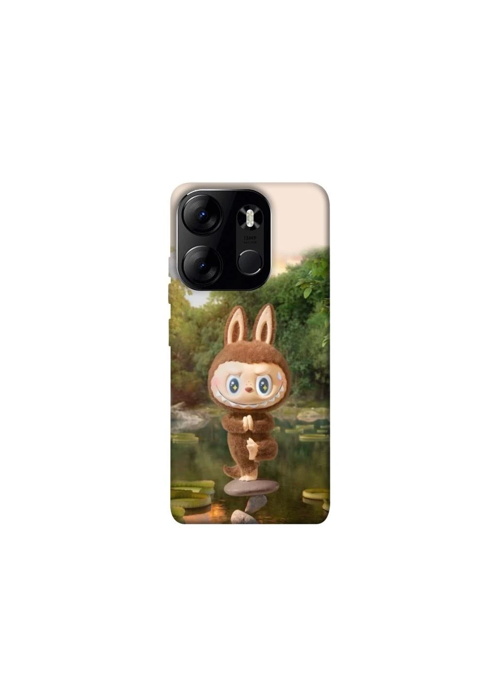 Чохол на Tecno Spark Go 2023 Labubu Yoga Frontalka (355332643)
