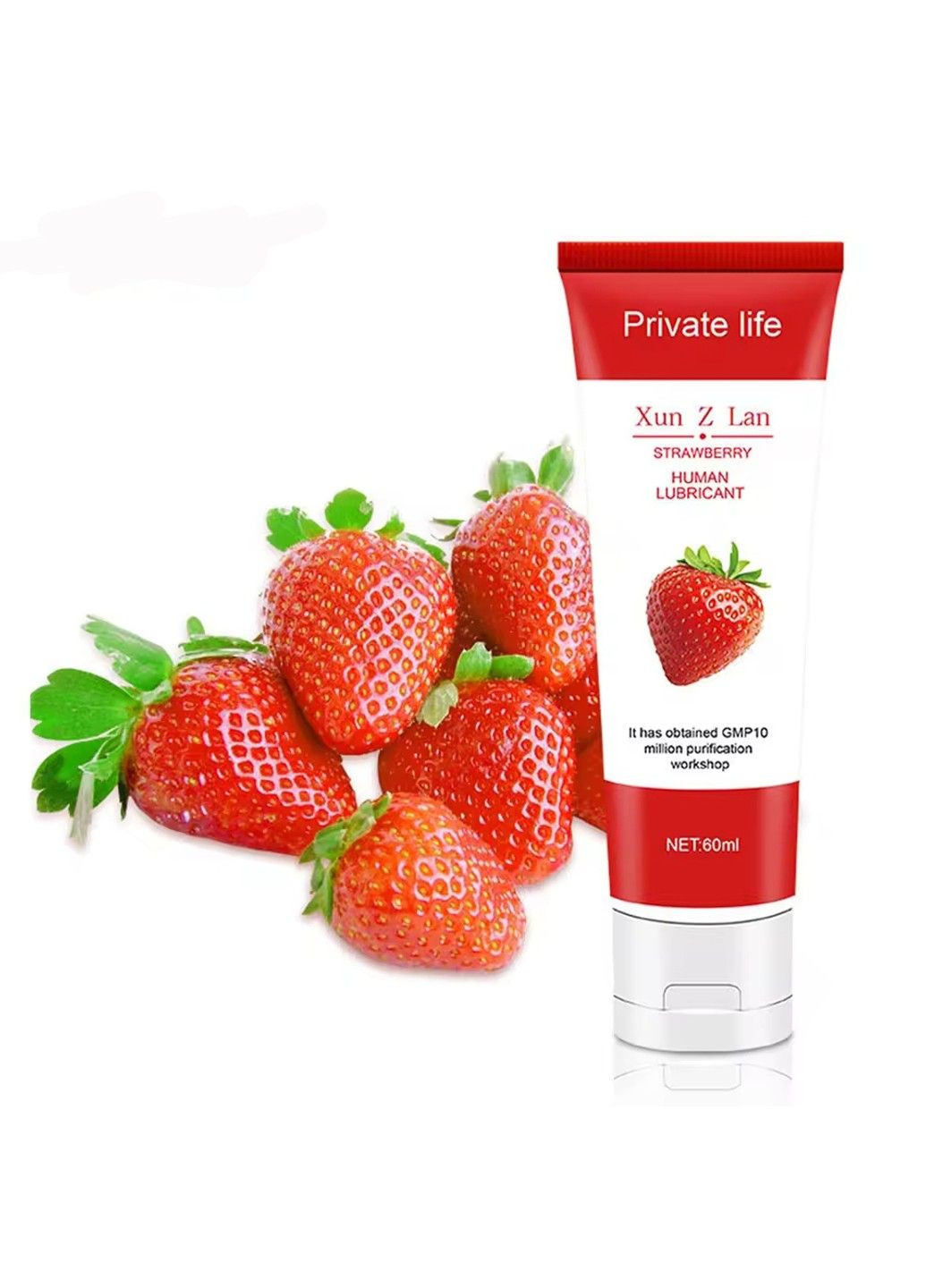 Оральный лубрикант Private life с клубничным вкусом 60 ml Xun Z Lan (319846854)