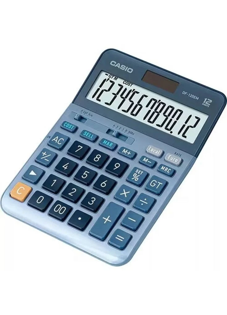 Калькулятор DF-120EM-W-EP, голубой (CALC-CAS-DF-120EM-W) Casio (391120881)
