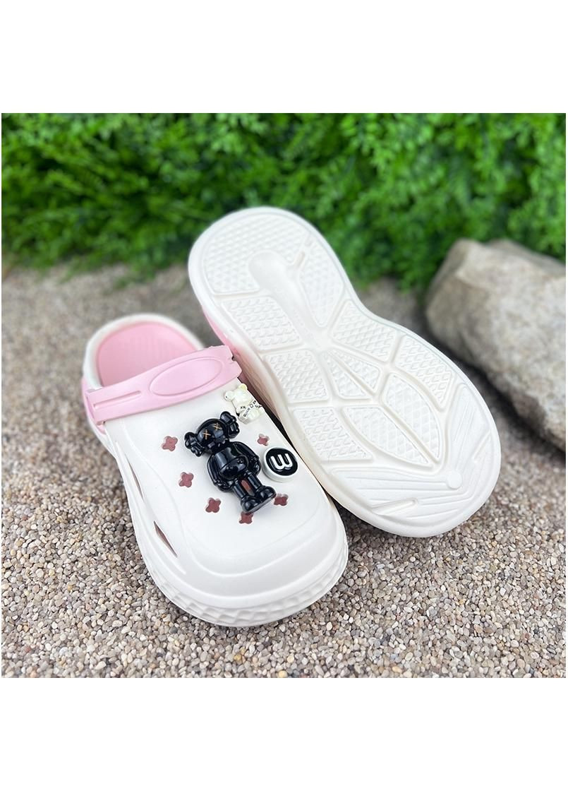 Крокси жiночi сабо на платформi з джибiтсами Е-0010902-3 Рожевi Sanlin (315729584)