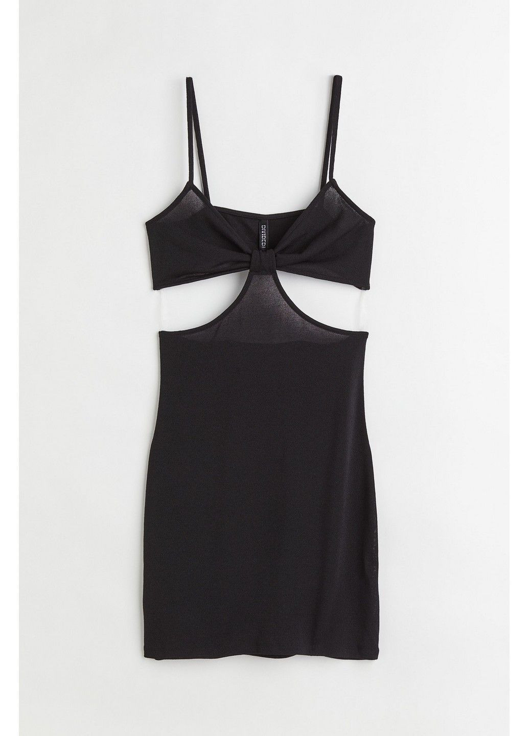 Черное откровенный платье H&M однотонное