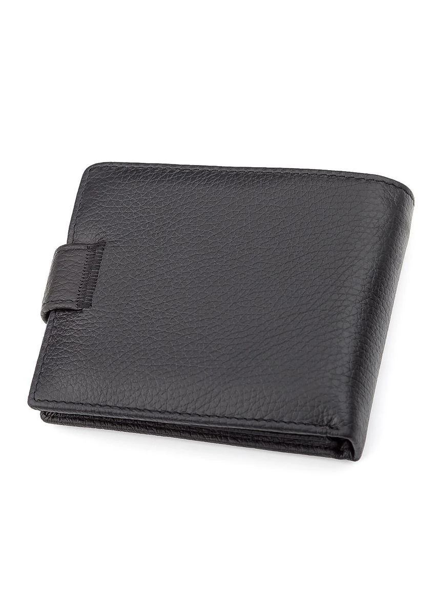 Чоловічий гаманець ST Leather (ST102) натуральна шкіра Чорний Верховинка 18334 (398255647)
