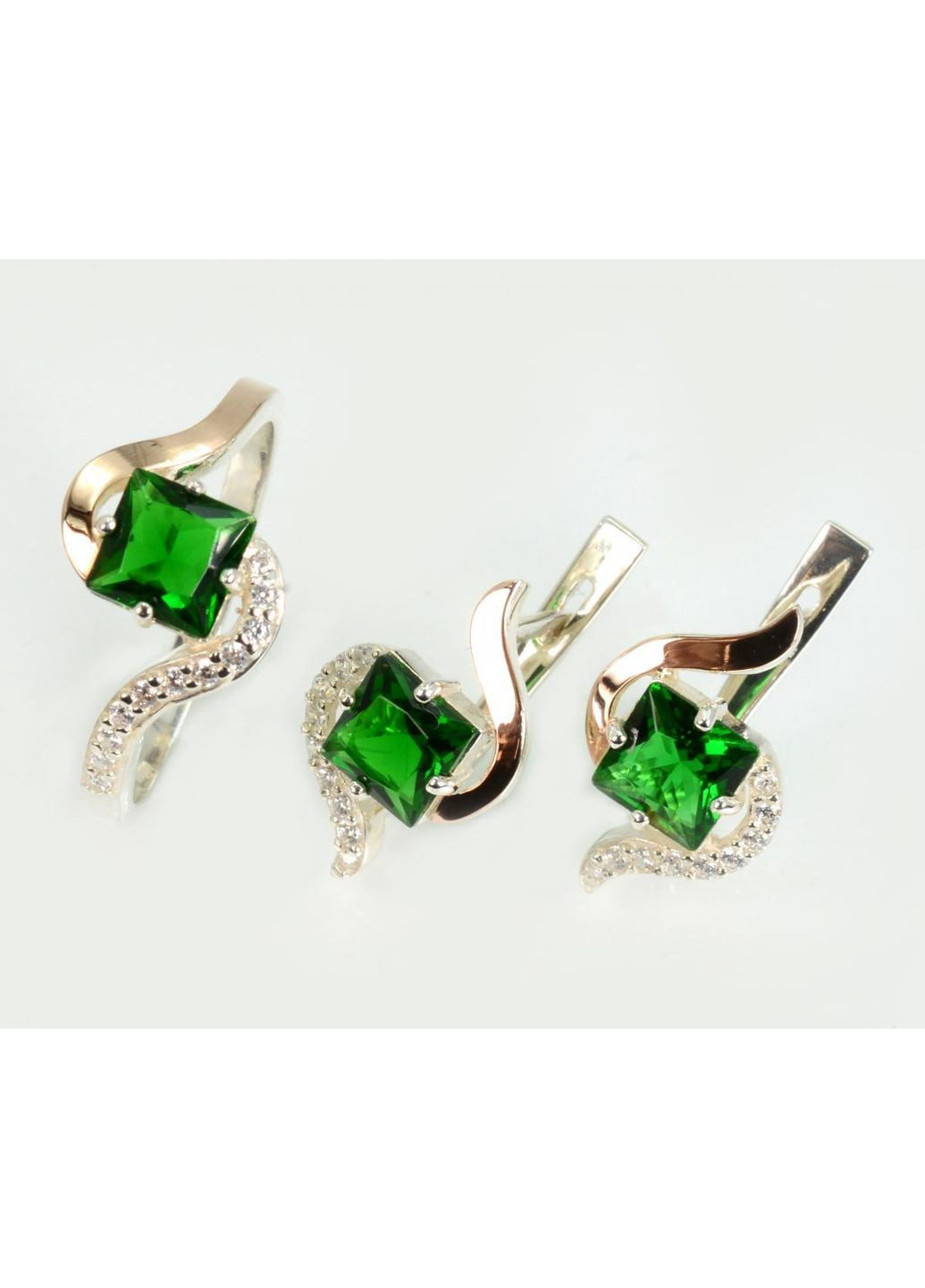 Серебряный набор с золотыми накладками Silver Style (367268262)