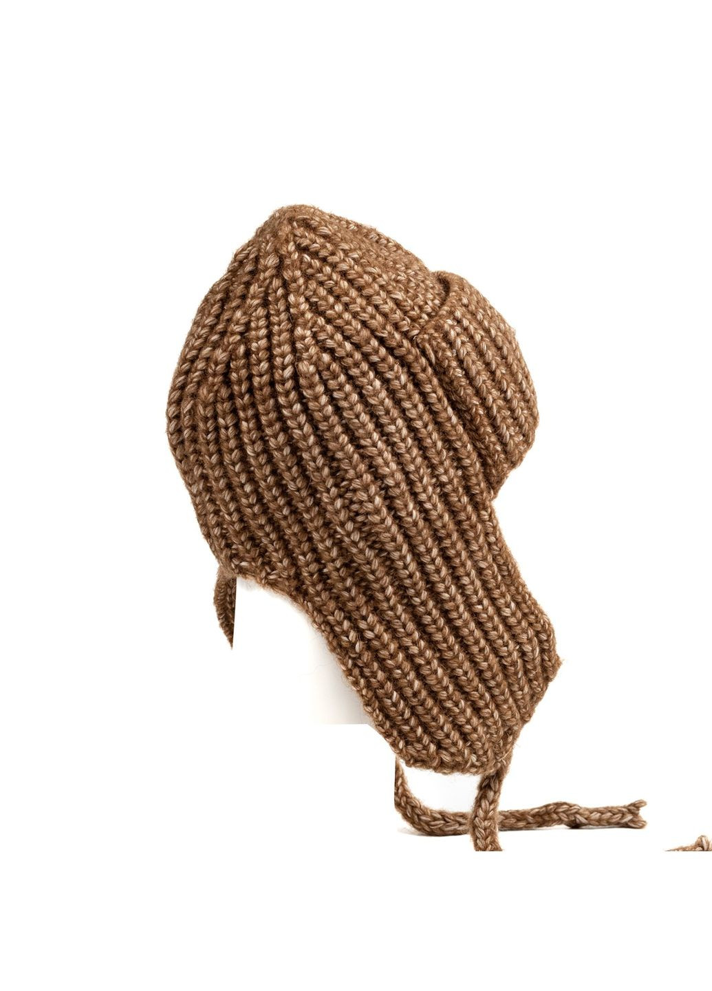 Шапка вушанка жіноча вовна коричнева АГЛАЯ LuckyLOOK 581-104 (322782758)