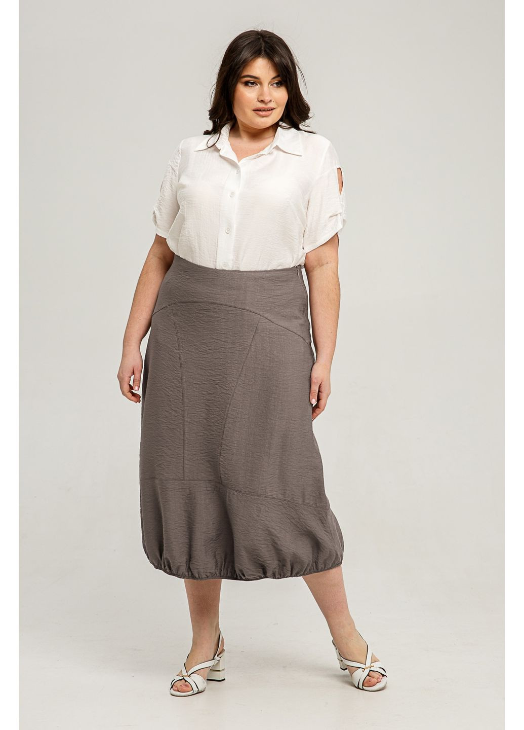 Спідниця кльош із жатого льону All Posa (ap101464p) A'll Posa (360920083)