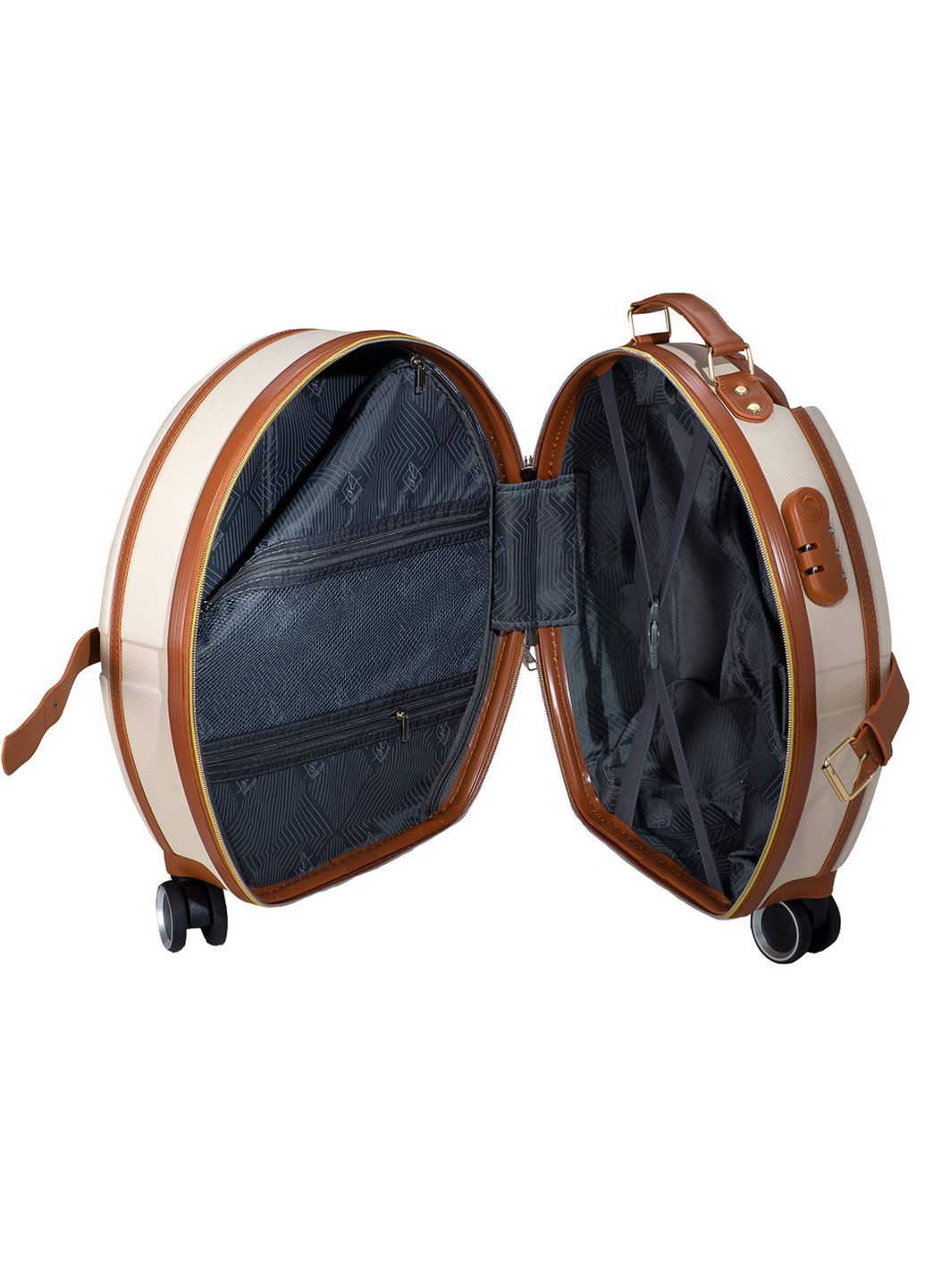 Валіза 20" (S) Ecru/Brown (T5670-2) Semi Line (315937550)