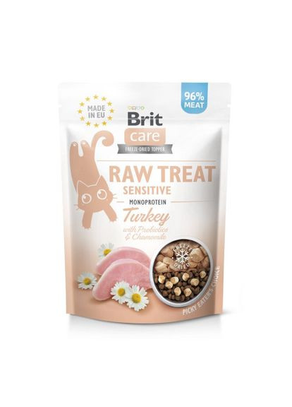 Лакомство для кошек Brit Raw Treat Sensitive Freeze-dried с индейкой, 40 г Brit Care (331651883)
