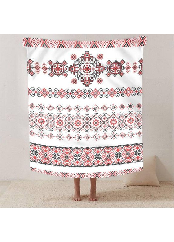 Плед патриотический Орнаментальный цвет качественное покрывало с 3D рисунком размер 80×100 Україна ТД (369659165)