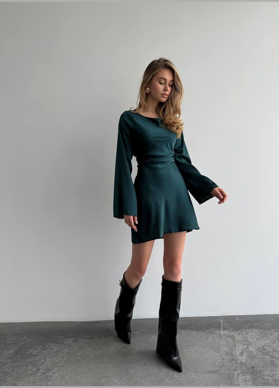 Зелена святковий сукня No Brand однотонна