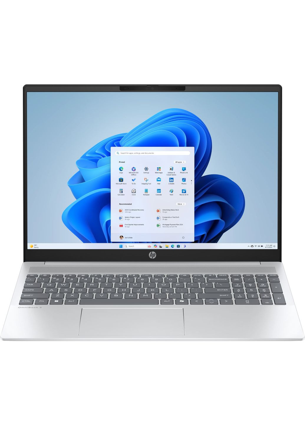 Ноутбук BV5W6EA OmniBook 5 16-af1013ua 16" WUXGA IPS AG, Intel U7-255U, 24GB, F1024GB, UMA, DOS, HP (361965960)