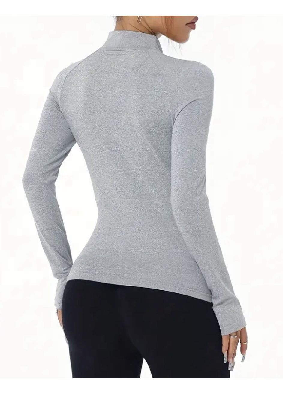 Рашгард (спортивна кофта) топ для фітнесу з довгим рукавом та вирізом на пальчик No Brand (367983416)