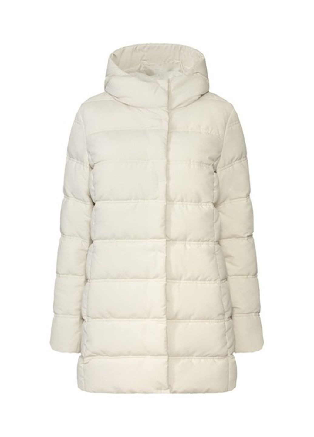 Молочна зимня жіноча термо куртка пальто з капюшоном водо, вітрозахисна куртка-пальто Esmara