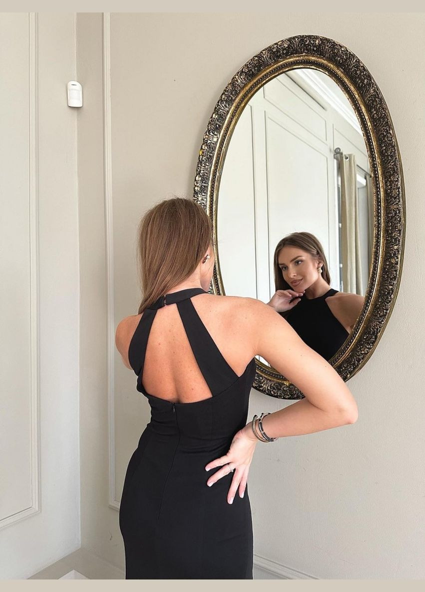 Черное вечернее платье WINN однотонное