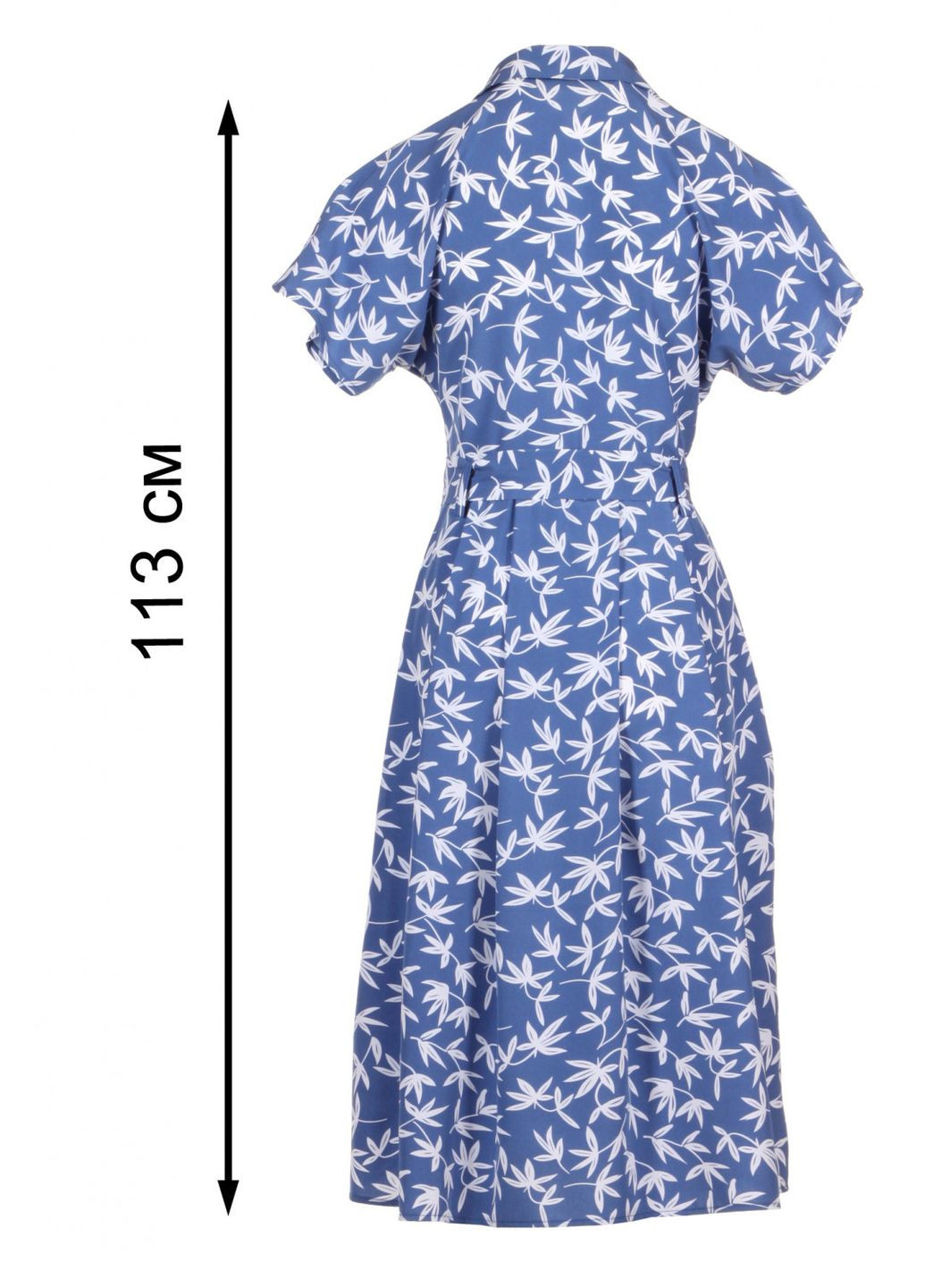 Голубое повседневный платье голубое пышное с юбкой в складку (ll143316761) LadyLike