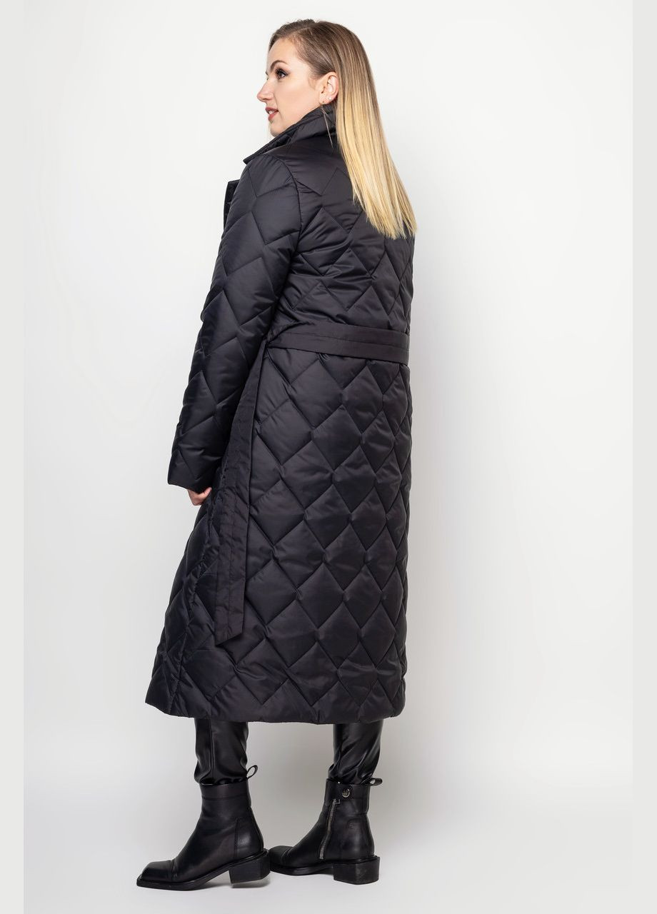 Плащ стьобаний Анжеліка чорний 0394 Vlavi зима (347146334)