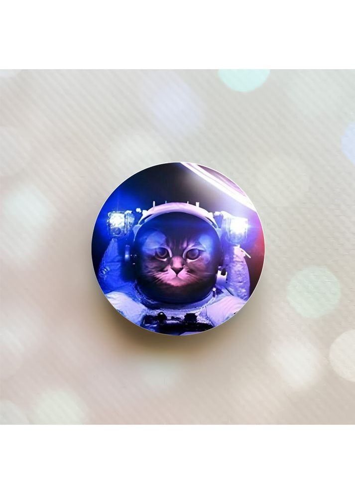 Тримач для смартфона / планшета попсокет Popsocket Білий:: Кіт-космонавт (принт pop_6) Creative (360688774)