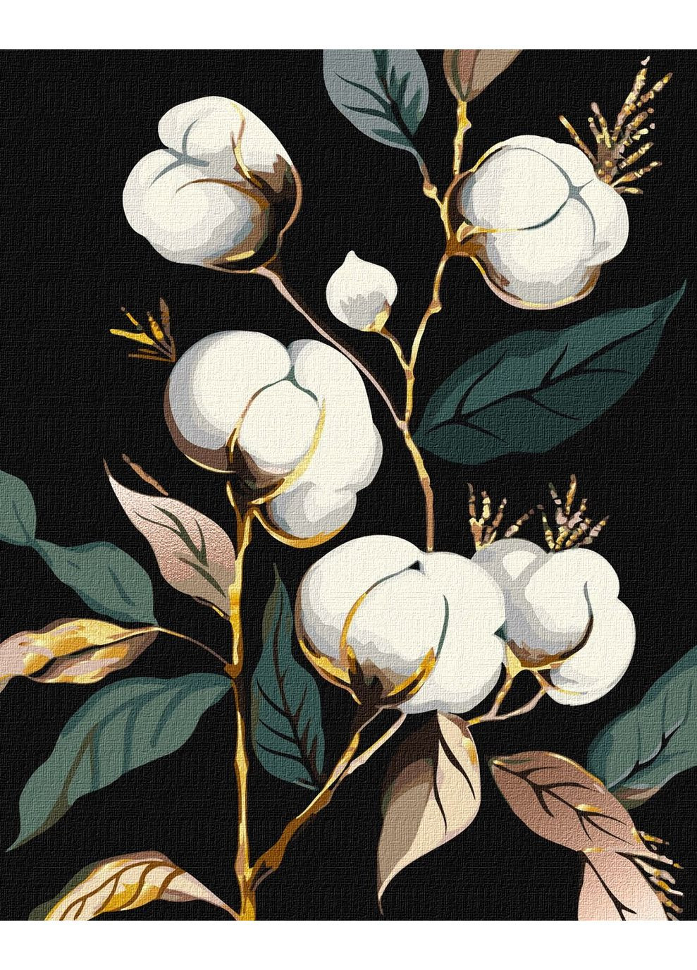 Набор для росписи по номерам Белоснежный хлопок с красками металлик extra KHO3246 shop (4823104350200) Ідейка (366425619)